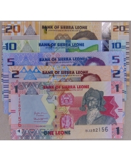 Сьерра-Леоне 1,2,5,10,20 леоне 2022. Набор 5 шт. UNC арт. 3472